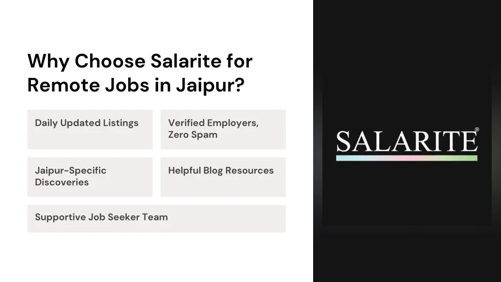 why choose salarite for remote jobs in jaipur
