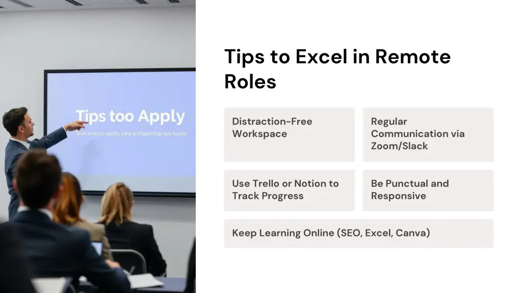tips to excel in remote roles
