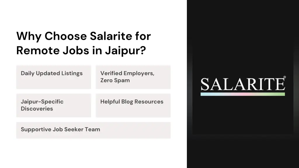 why choose salarite for remote jobs in jaipur