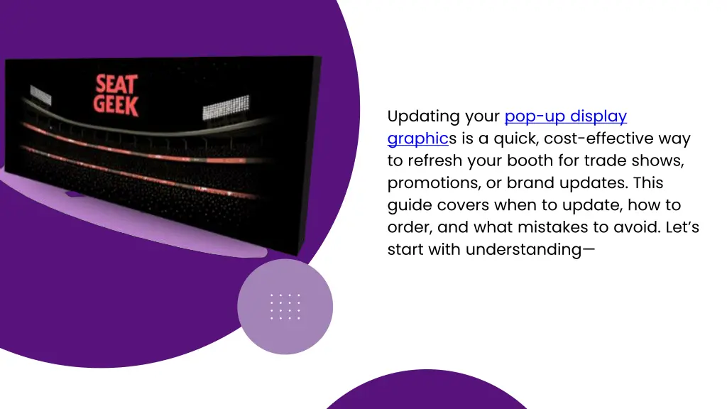 updating your pop up display graphics is a quick