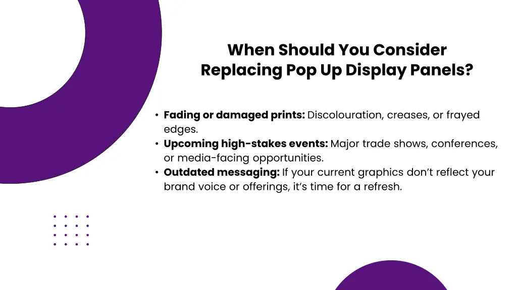 when should you consider replacing pop up display