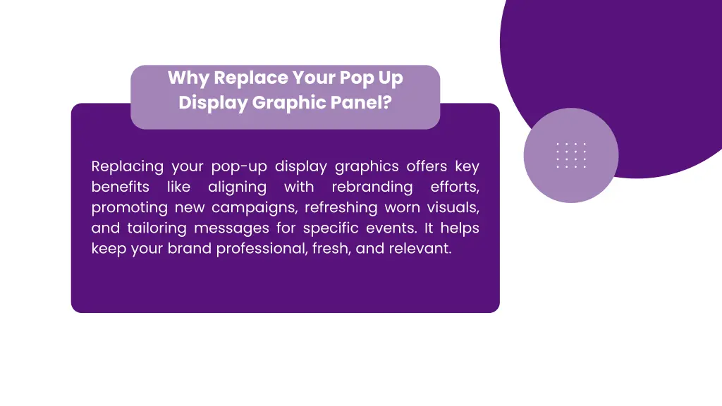 why replace your pop up display graphic panel