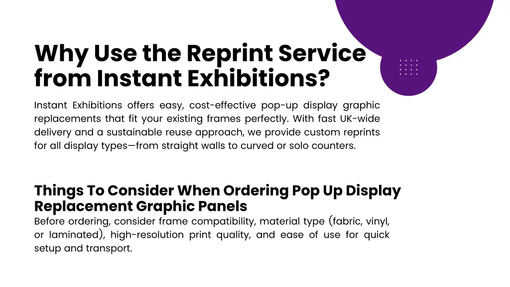 why use the reprint service from instant
