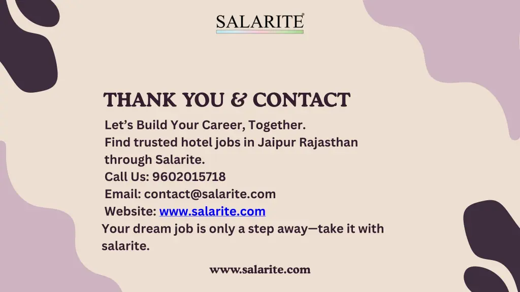thank you contact let s build your career