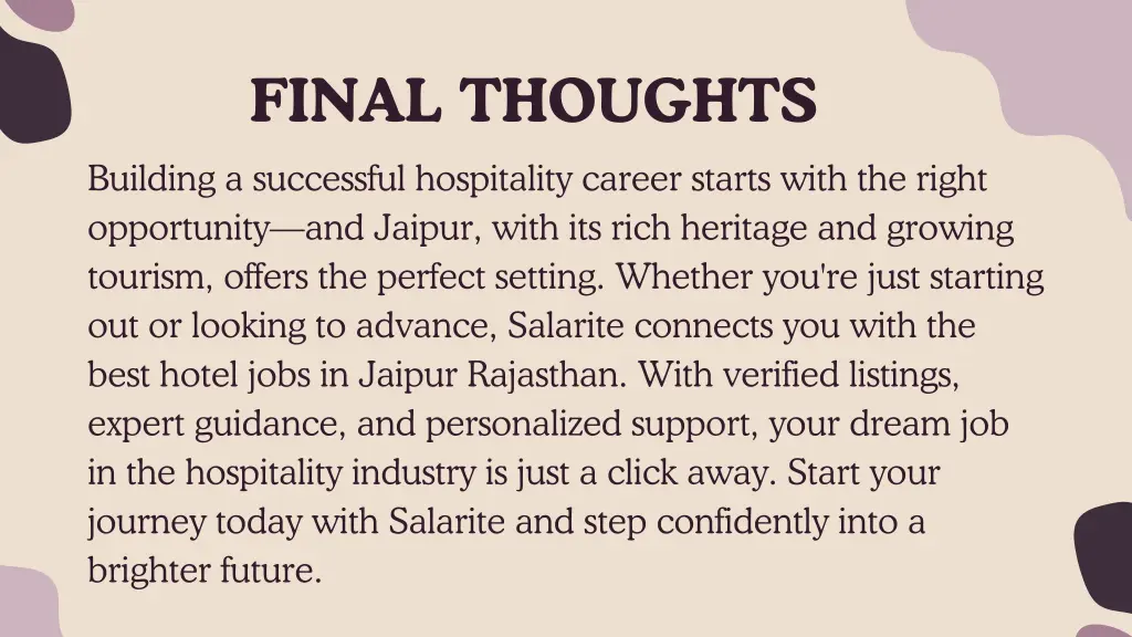 final thoughts