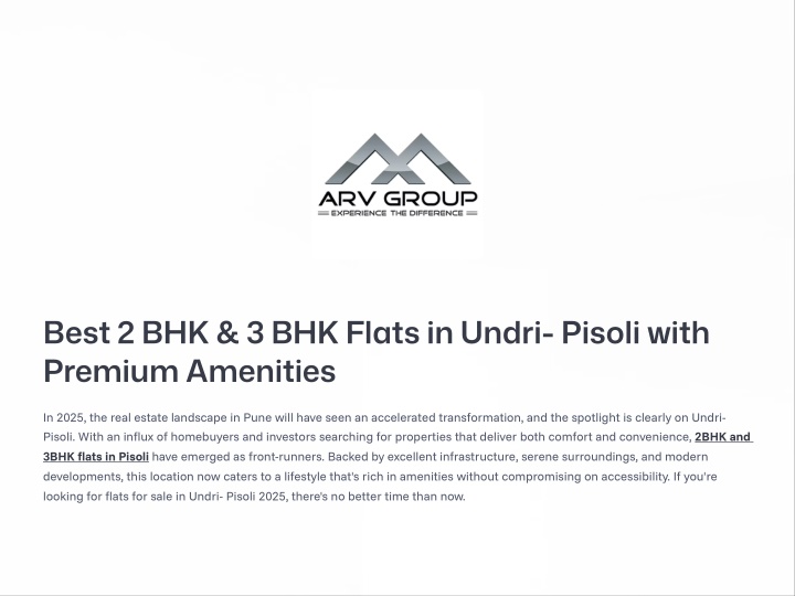 best 2 bhk 3 bhk flats in undri pisoli with