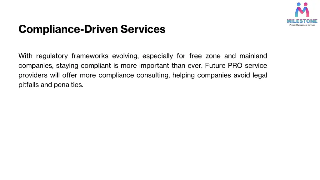 compliance driven services