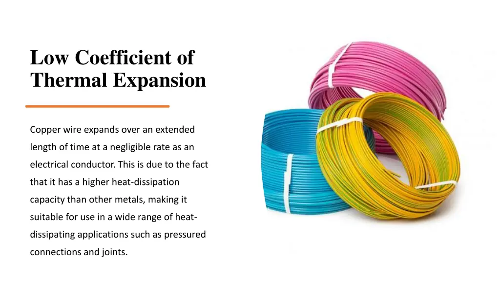 low coefficient of thermal expansion