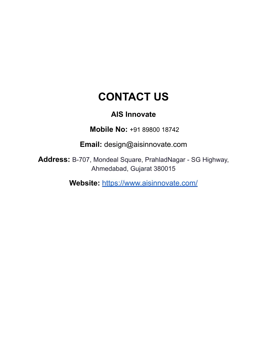 contact us