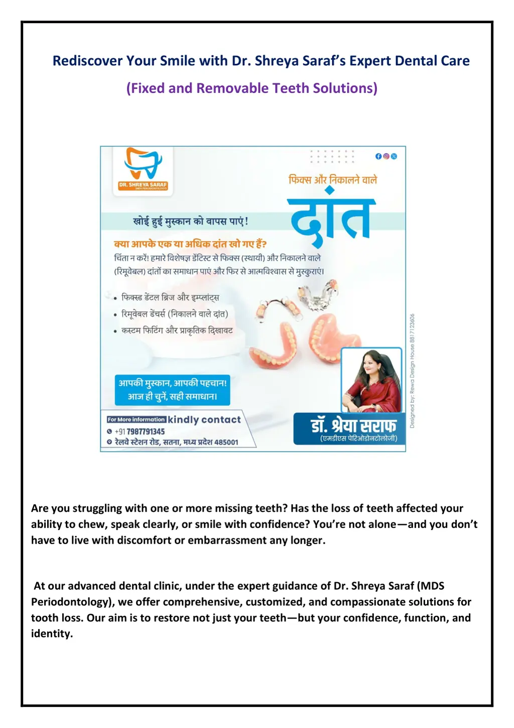 rediscover your smile with dr shreya saraf 1
