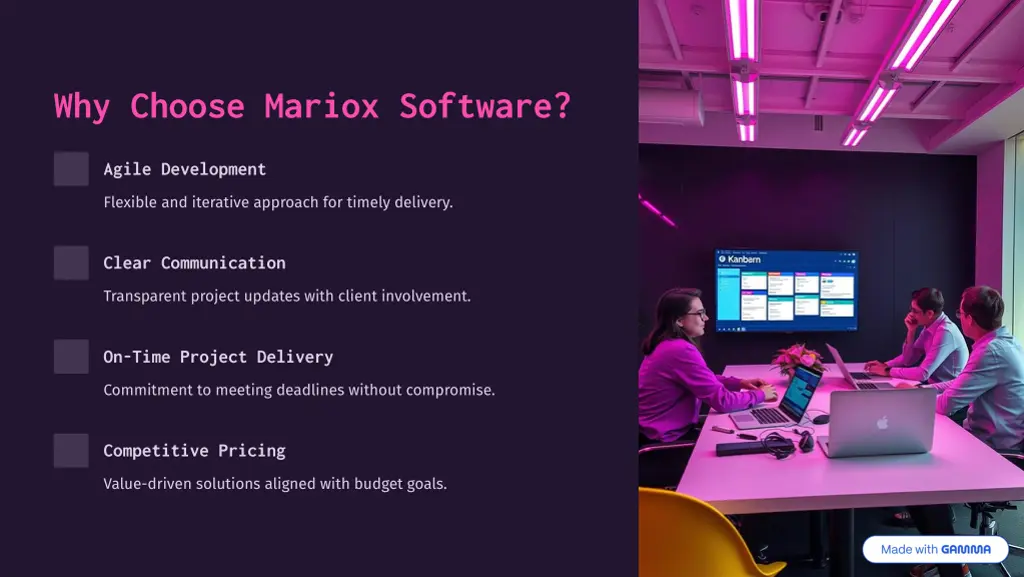 why choose mariox software