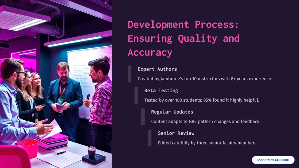 development process ensuring quality and accuracy