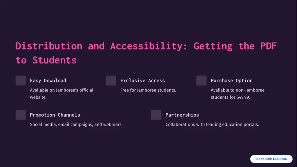distribution and accessibility getting