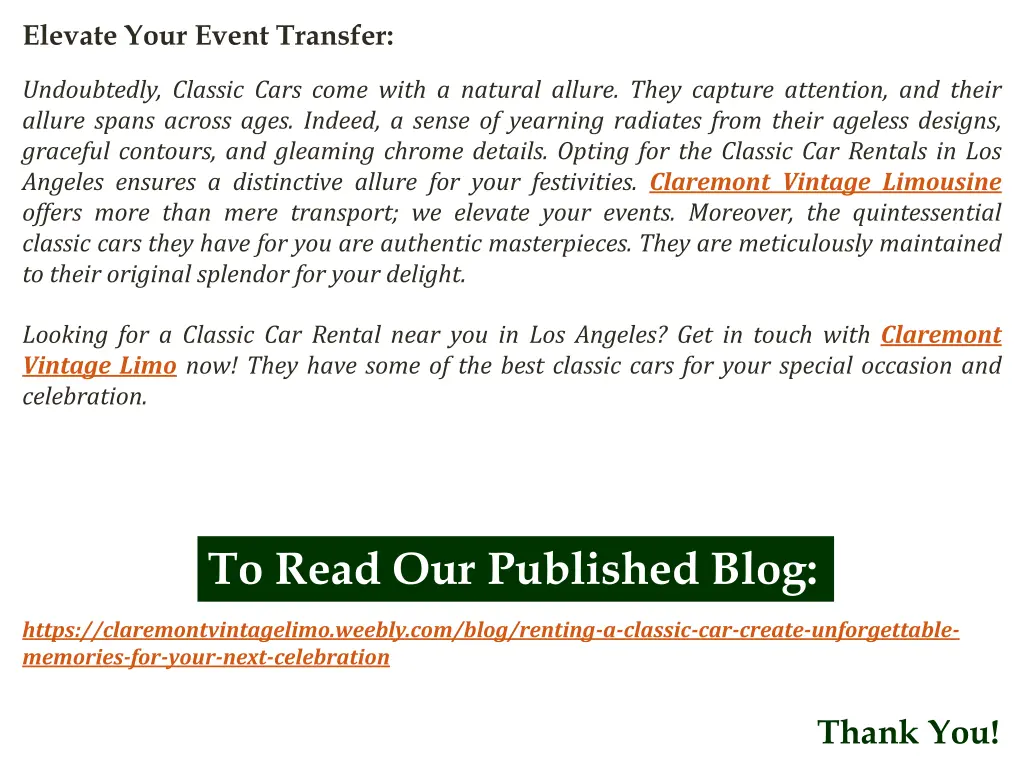elevate your event transfer
