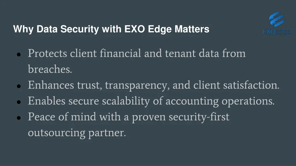 why data security with exo edge matters
