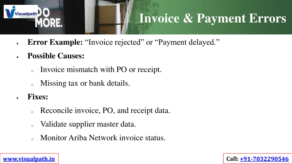 invoice payment errors