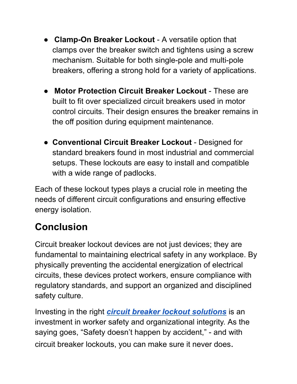 clamp on breaker lockout a versatile option that