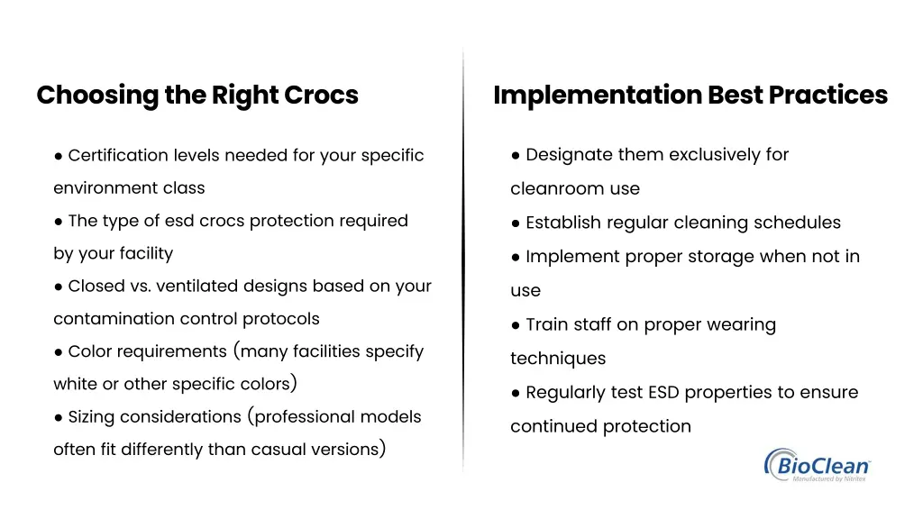choosing the right crocs