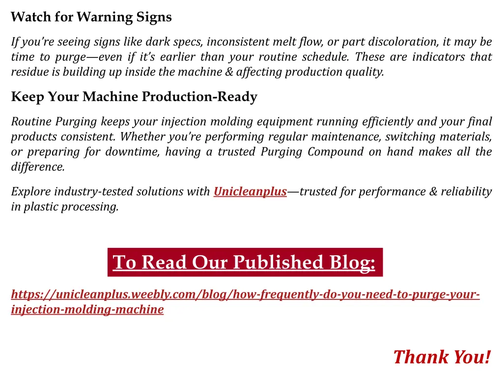 watch for warning signs
