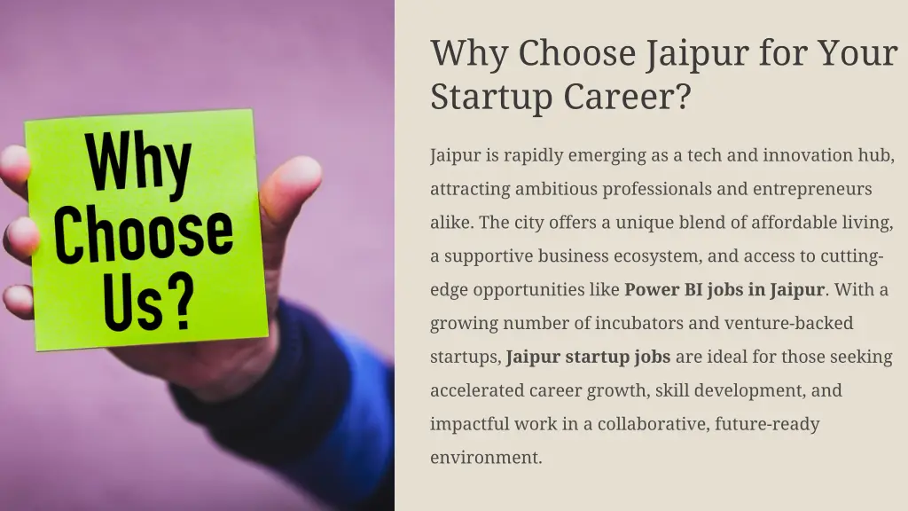 why choose jaipur for your startup career