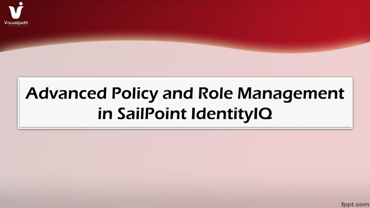 advanced policy and role management in sailpoint