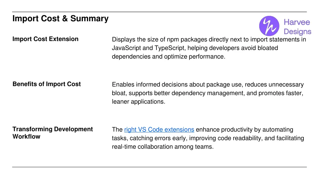 import cost summary