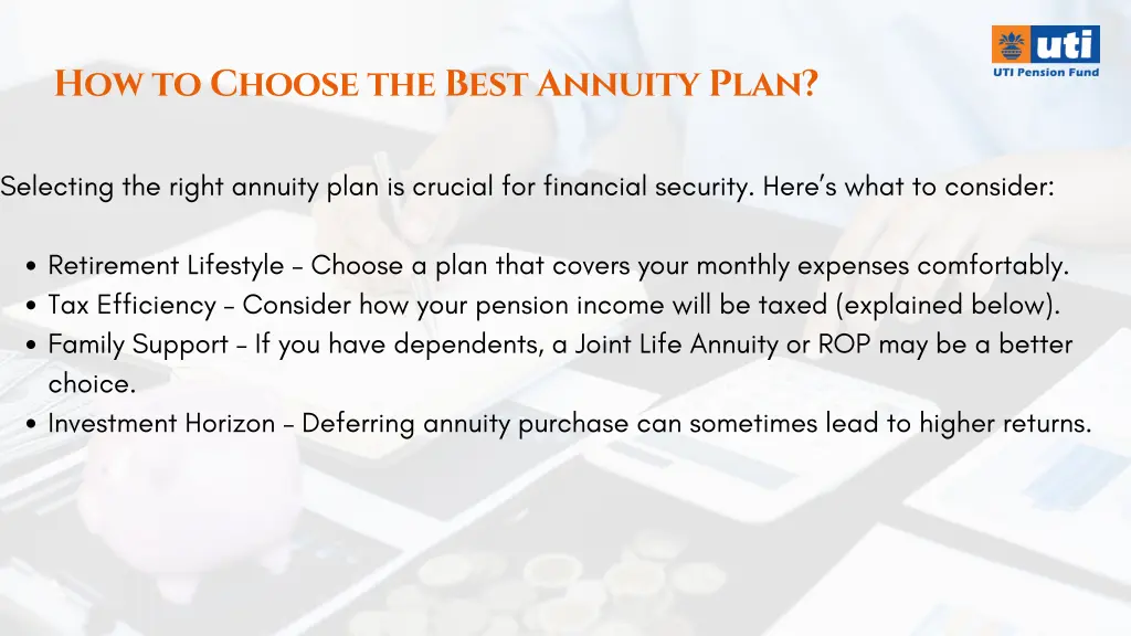 how to choose the best annuity plan