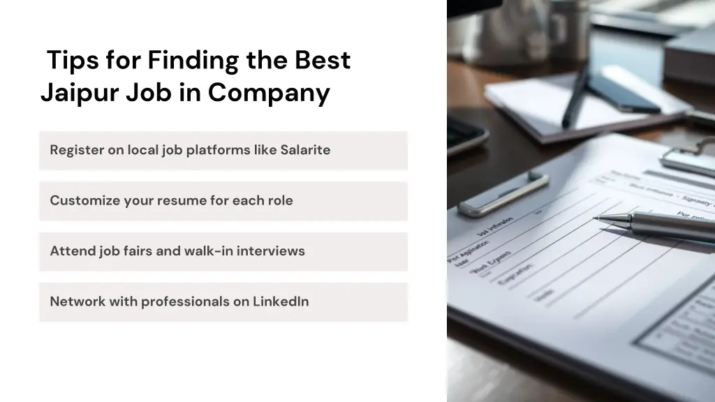 tips for finding the best jaipur job in company