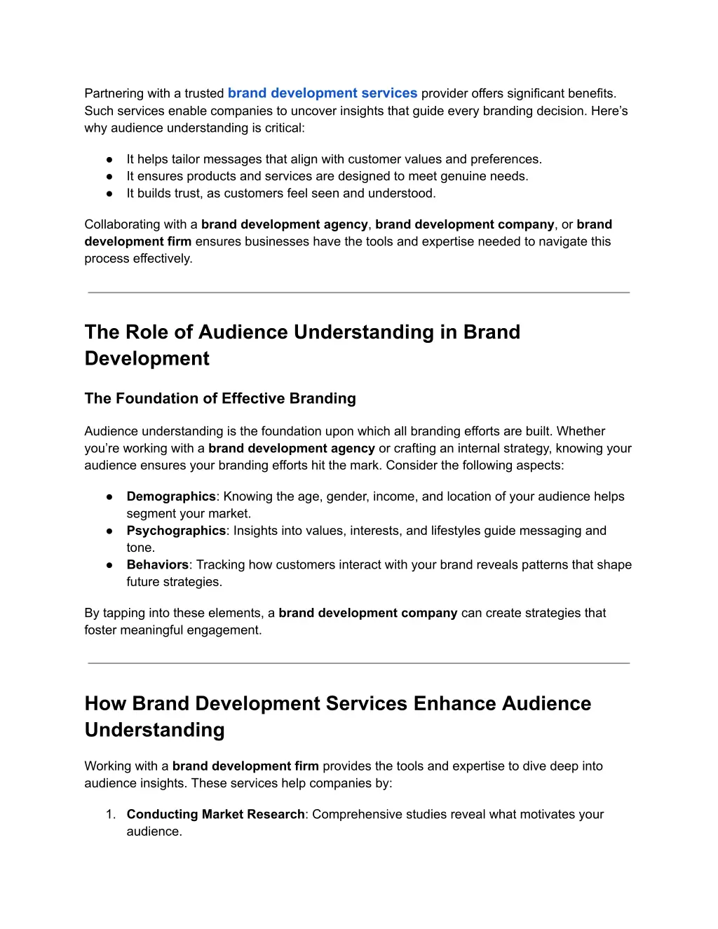 partnering with a trusted brand development