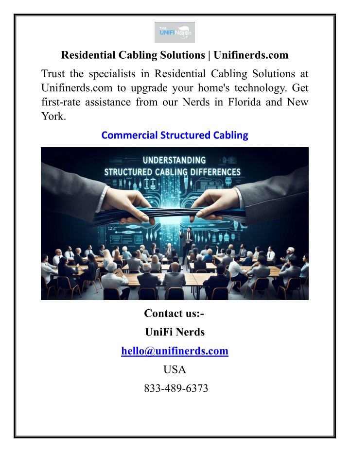 residential cabling solutions unifinerds com