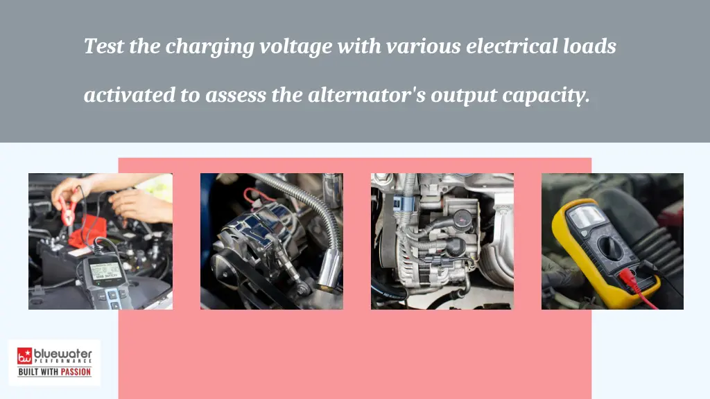 test the charging voltage with various electrical