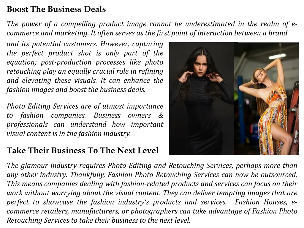 boost the business deals