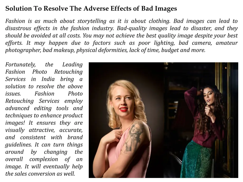 solution to resolve the adverse effects