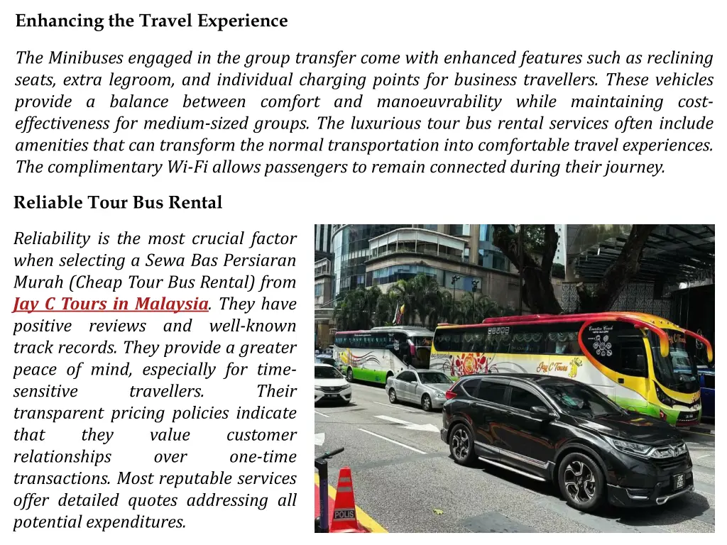 enhancing the travel experience