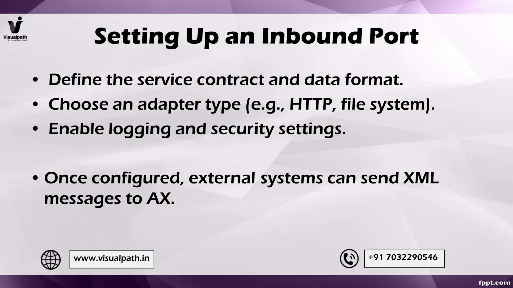 setting up an inbound port