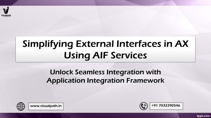 simplifying external interfaces in ax using