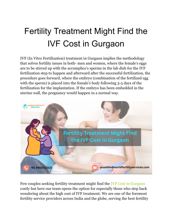 fertility treatment might find the ivf cost