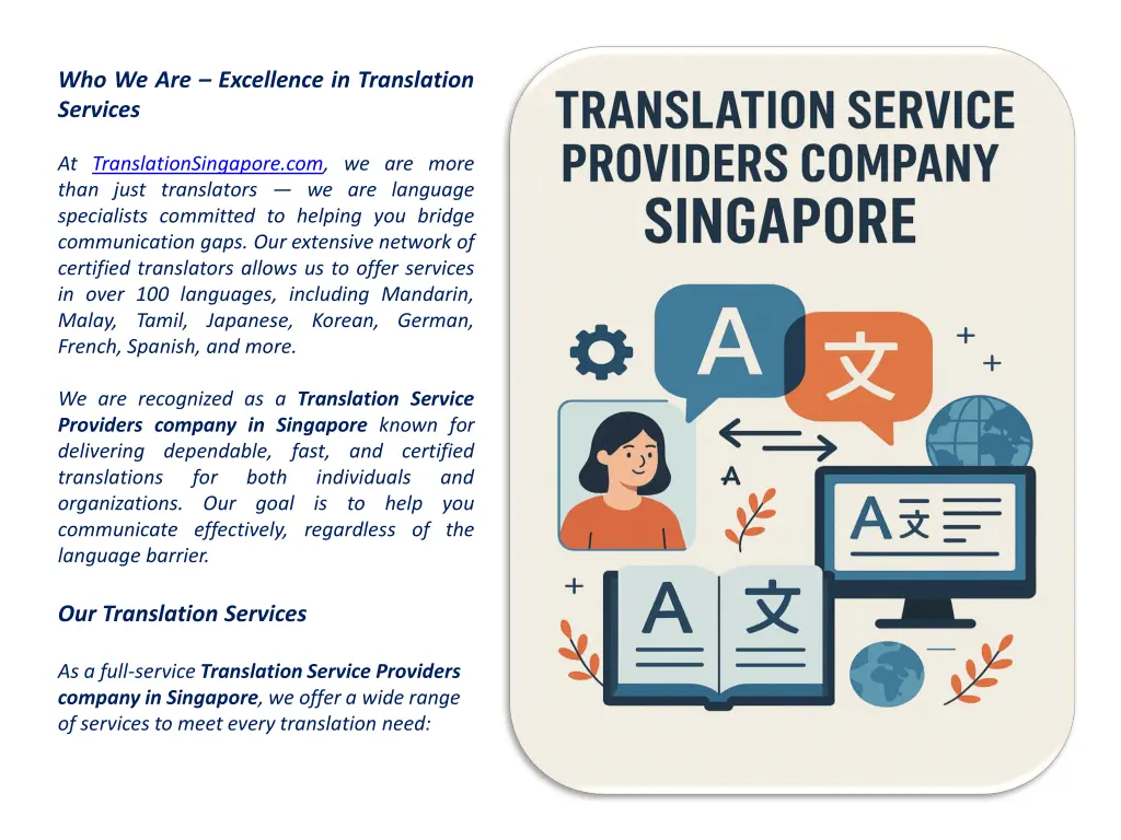 who we are excellence in translation services