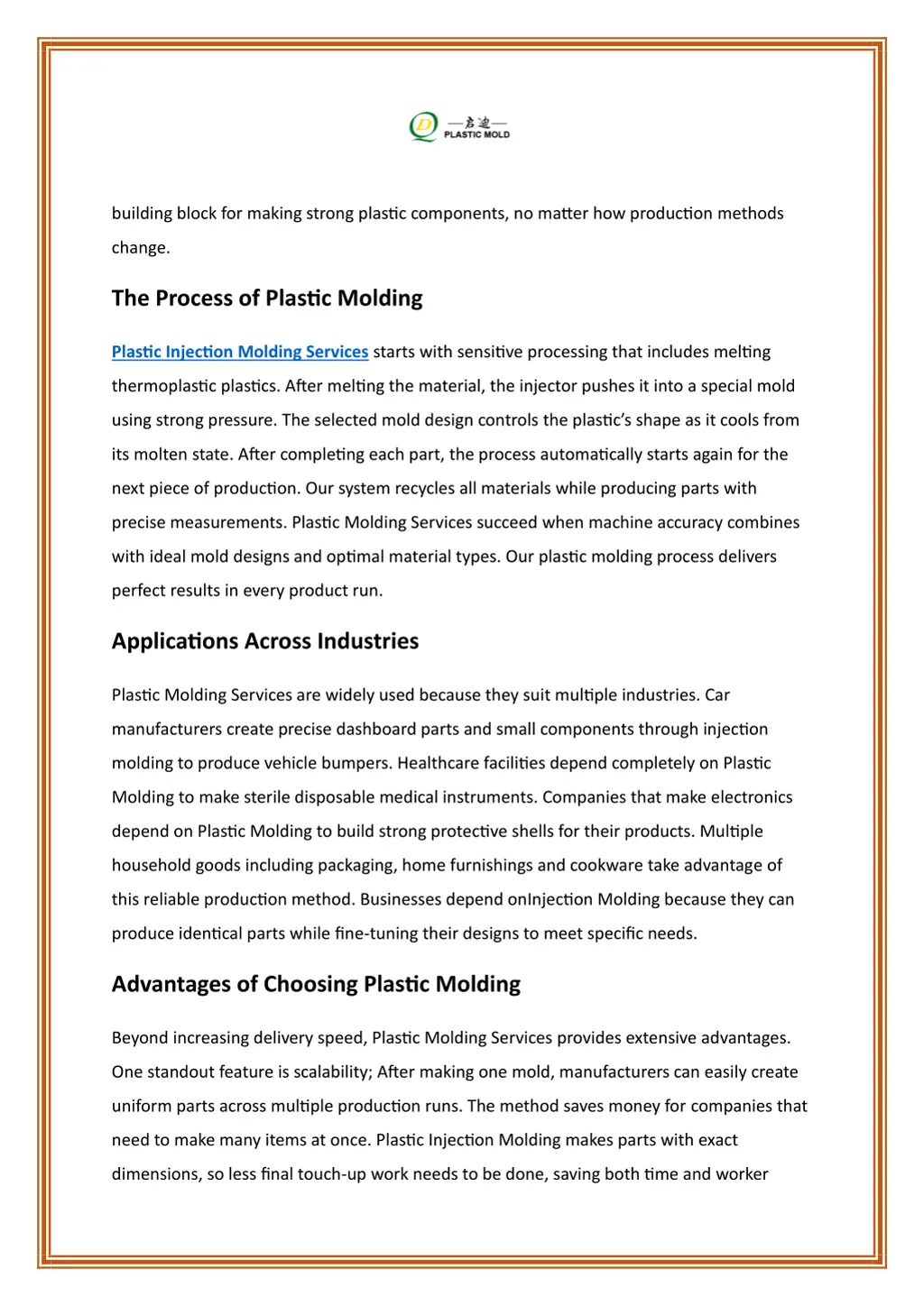 building block for making strong plastic