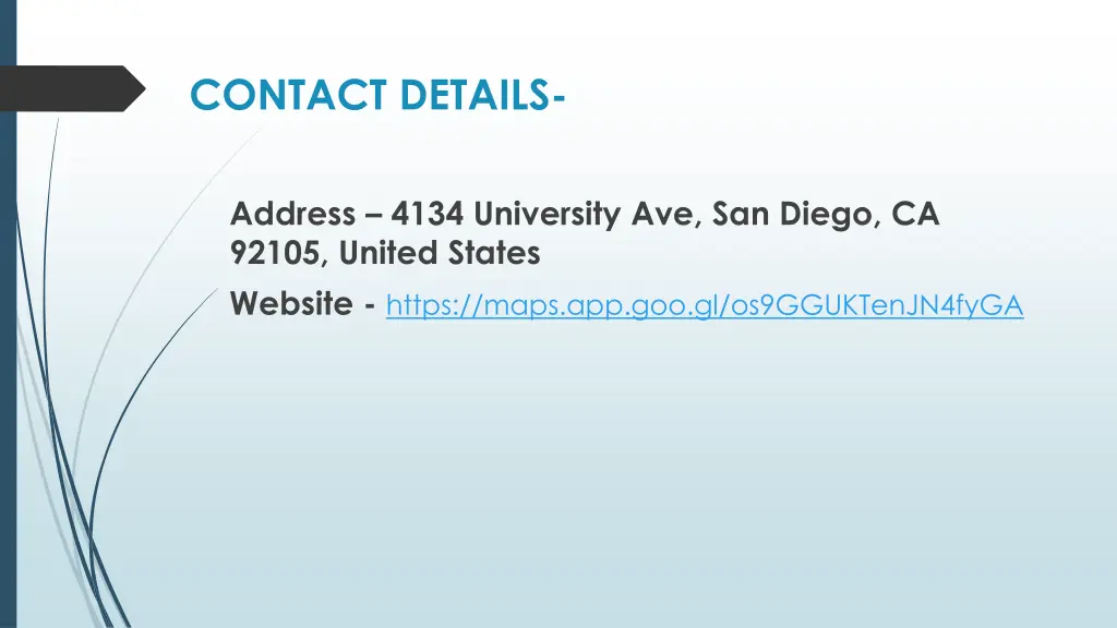 contact details
