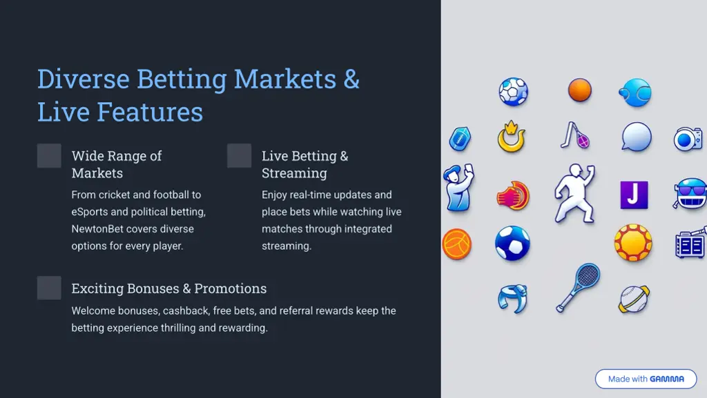 diverse betting markets live features