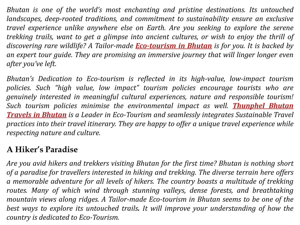 bhutan is one of the world s most enchanting