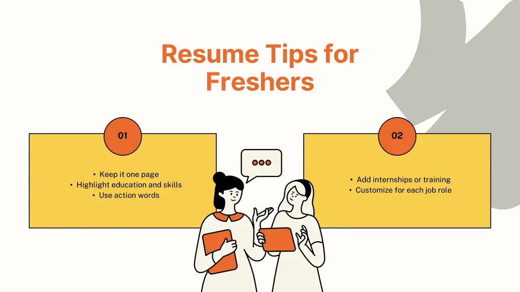 resume tips for freshers