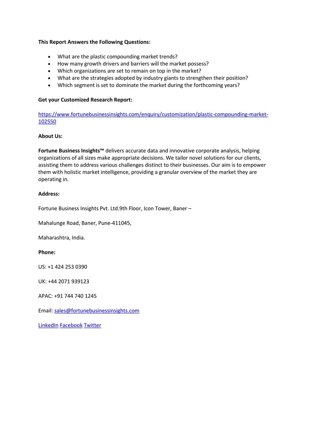 this report answers the following questions