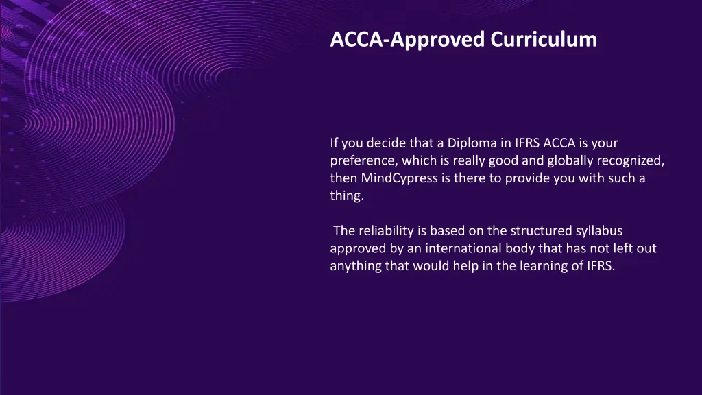 acca approved curriculum
