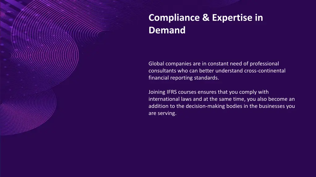 compliance expertise in demand