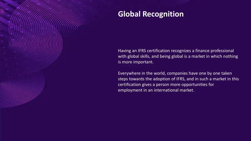 global recognition