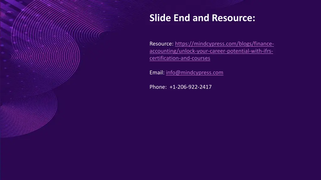 slide end and resource