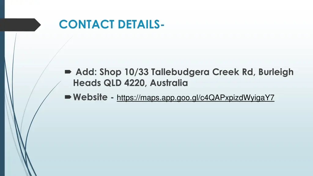 contact details