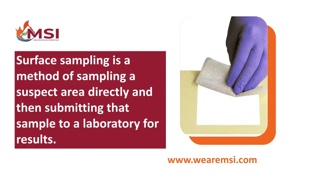 surface sampling is a method of sampling